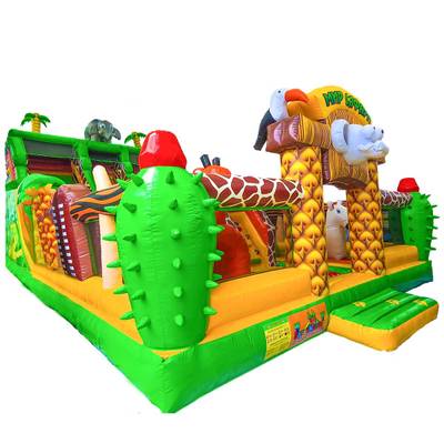 Коммерческий надувной батут «Мир Сафари», 14*7*7,5 м