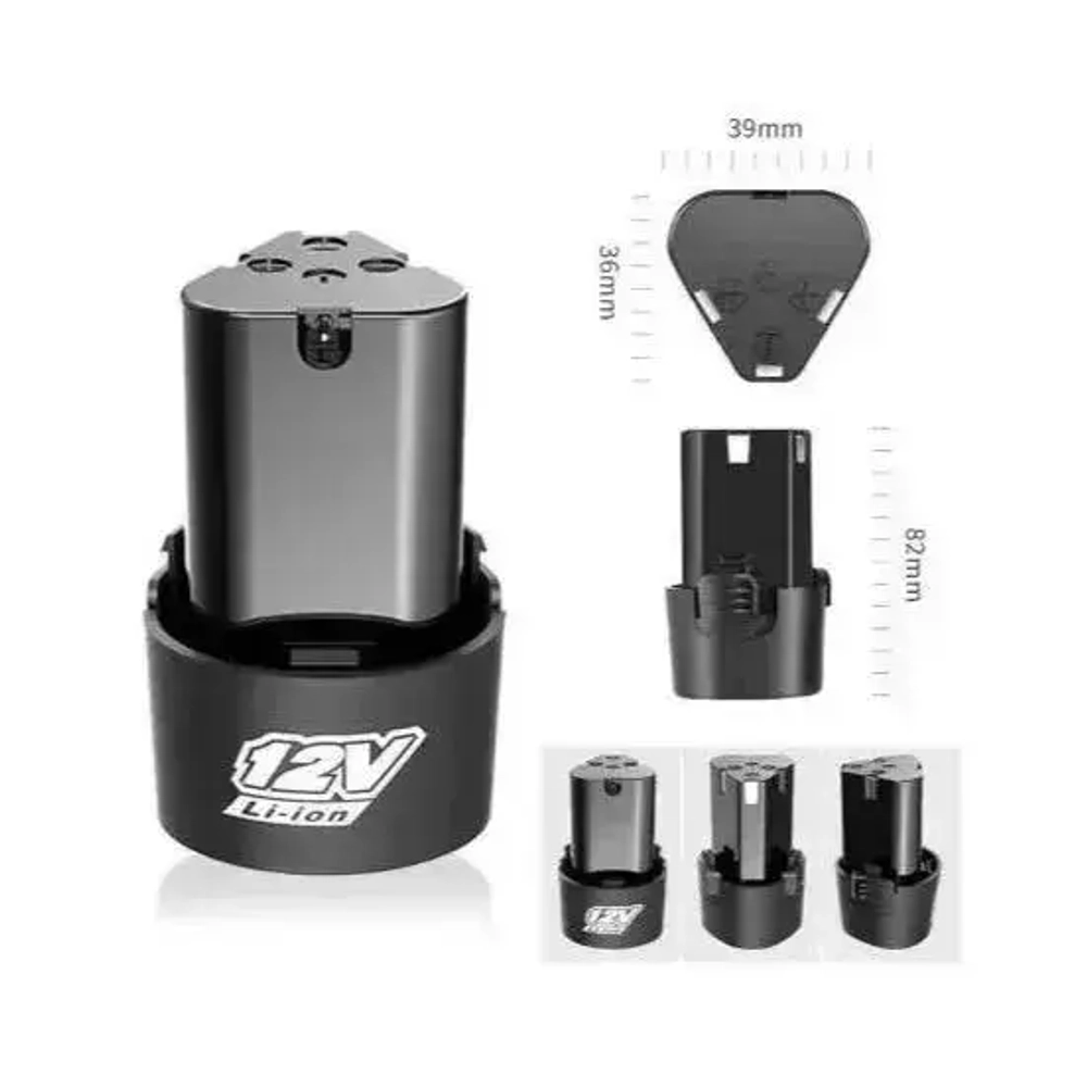 Аккумулятор Литий-Ионный Li-ion 12V 1500mAh, АКБ 12В, для шуруповёрта/ УШМ/ электроинструмента