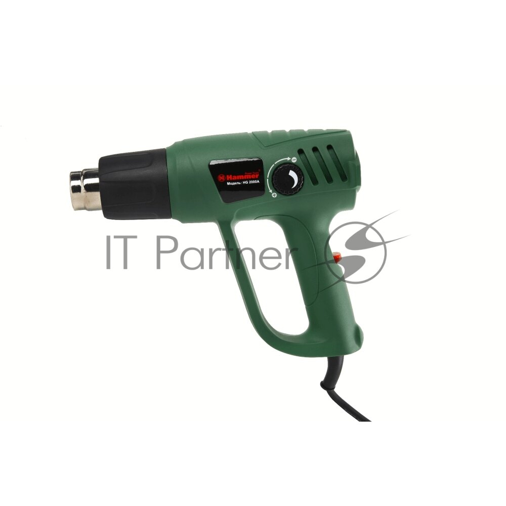 Фен техн. Hammer HG2000A 2000Вт 350/600С 300/500л/мин насадки, тепл. защита