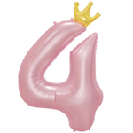 Шар фольгированный Цифра 4 115 см (Розовый)