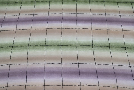 Вискоза сиренево-зеленая в клетку