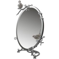 Зеркало Терра настольное Айс Античное серебро