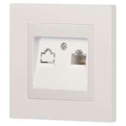 Розетка Intro Accent 6-303-06 информационная RJ45, IP20, СУ, перламутр | Intro