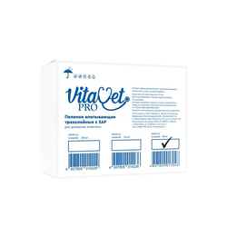 Пеленки VitaVet PRO одноразовые, трехслойные, с суперабсорбентом, 60х90 см, 80 шт.