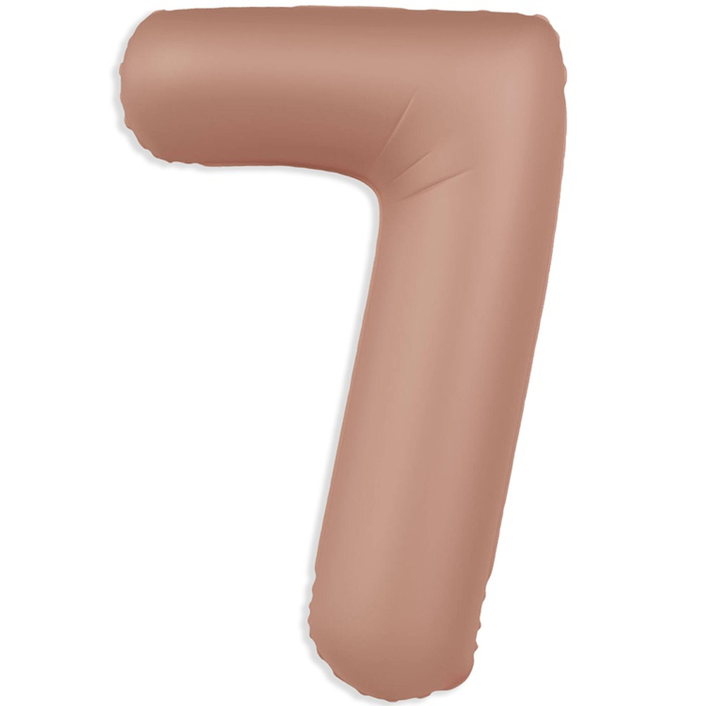 Шар фольгированный Цифра 7 101 см (Розовый)