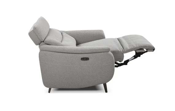 Кресло-реклайнер Level, серое букле