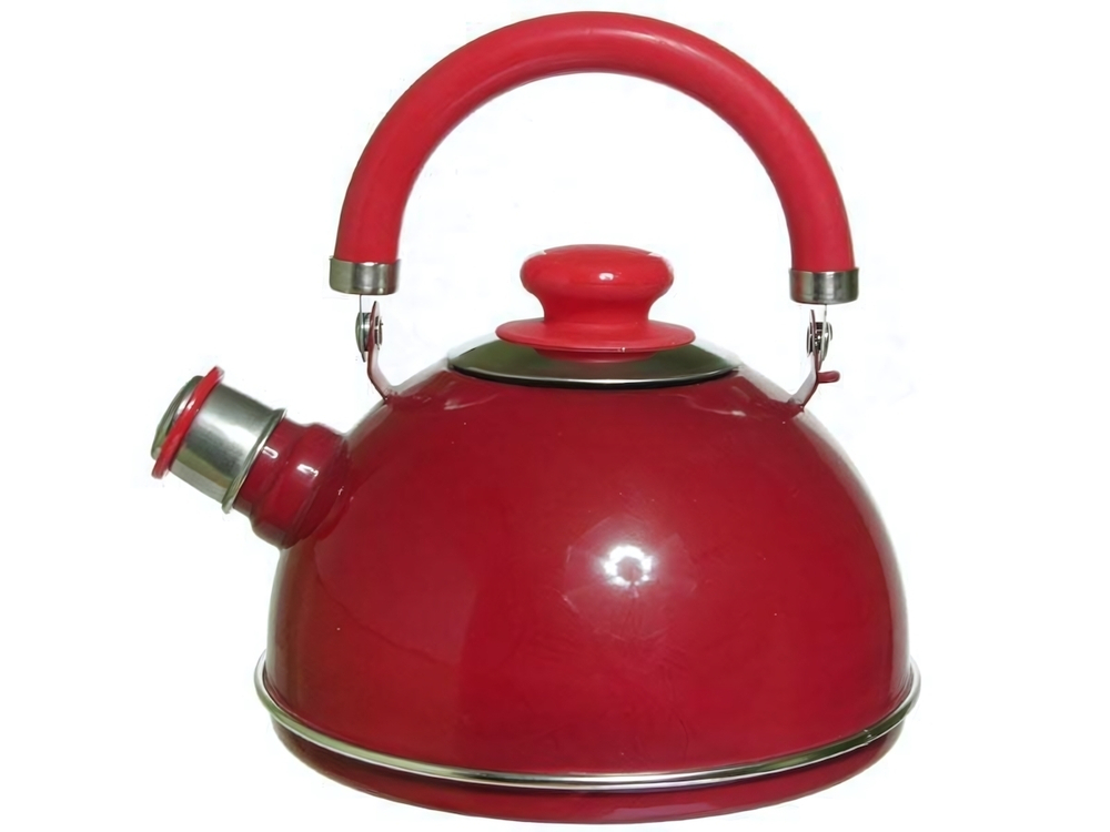 Чайник 2,5л со свистком, подвижная ручка, бордо