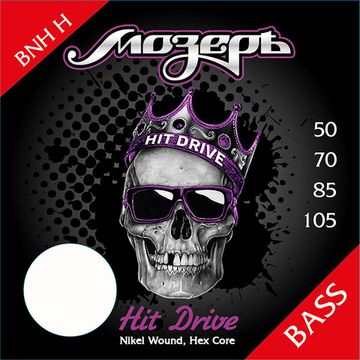 Струны для бас-гитары, никелевый сплав, 50-105, Мозеръ BNH-H Hit Drive