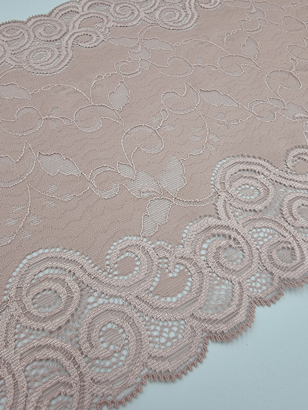 Кружево эластичное светлое какао КС37 (23 см)