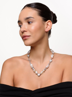 Колье "Tube pearl shine" Silver