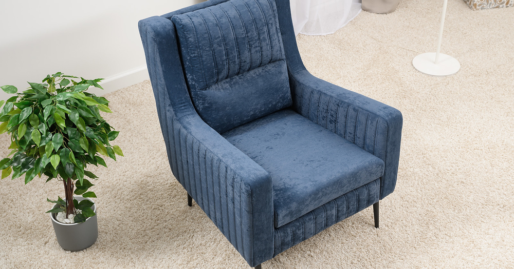 Изабель кресло для отдыха Арт. ТК 739 Романс нейви темно-синий