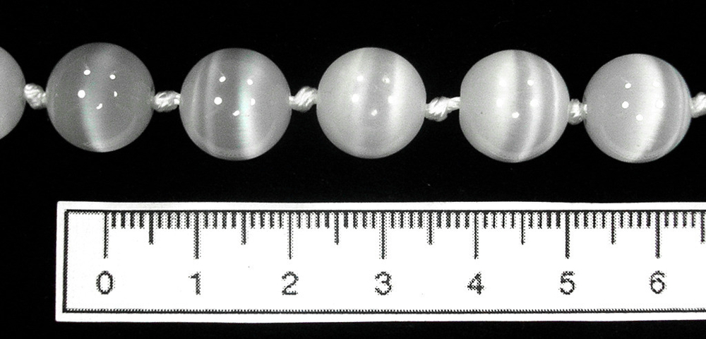 Бусы из Кошачьего глаза kgbu001-bel12