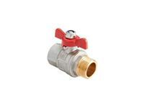 Кран шаровой MVI латунный Ду 20 PN40 вн-нр, бабочка