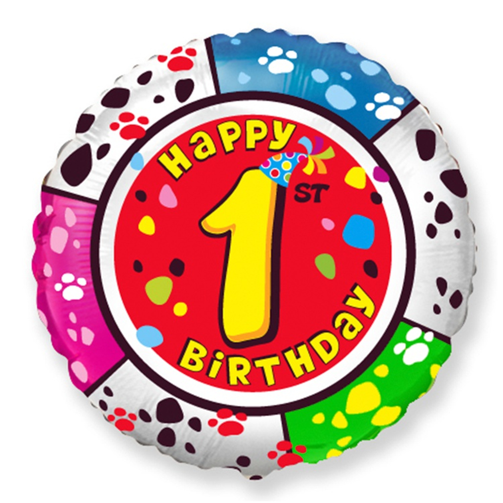 Шар Фольгированный Цифра 1 (Ассорти)