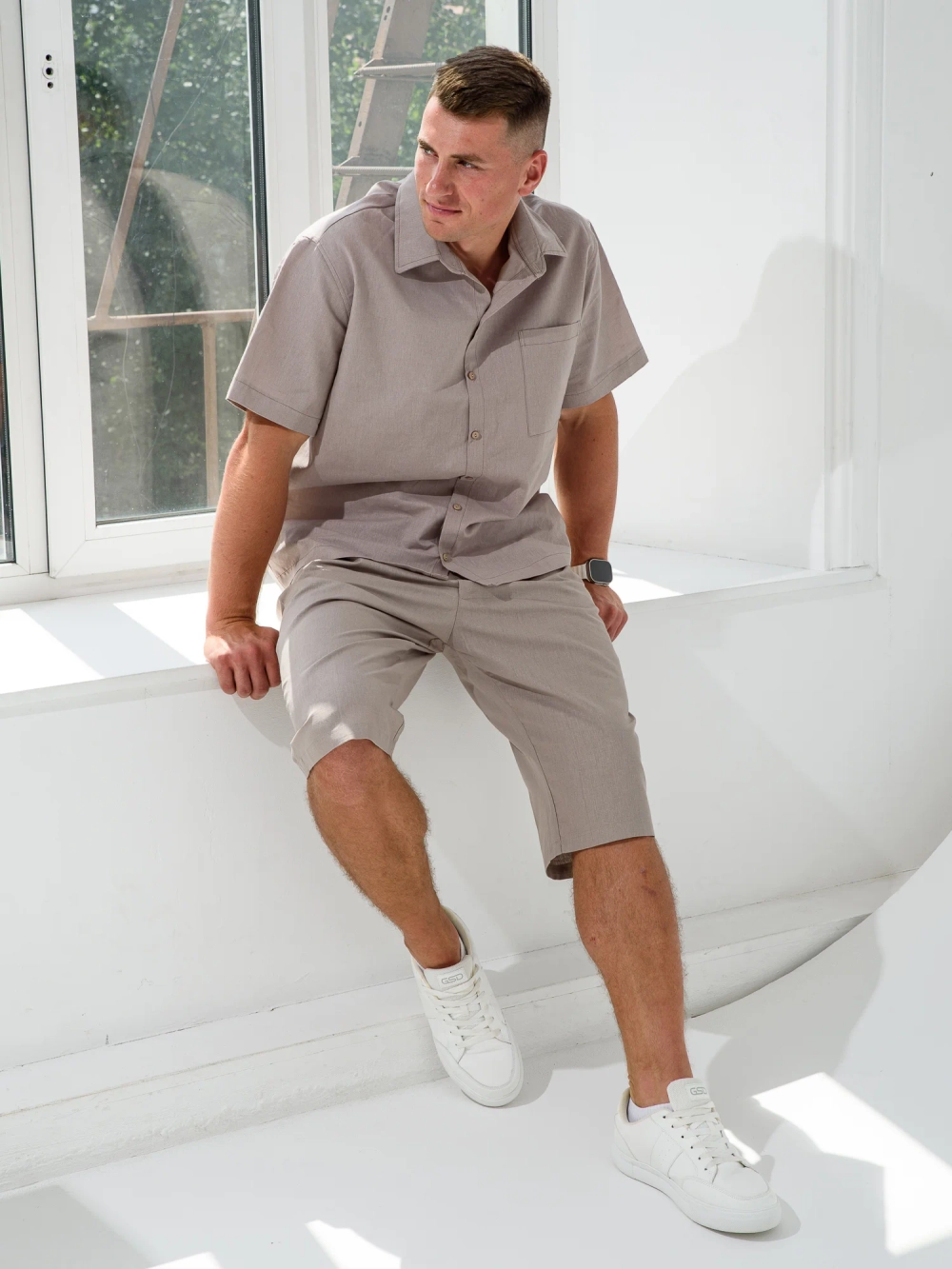 Сорочка верхняя мужская "Лён"