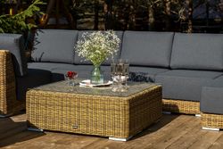 "Капри" трансформирующаяся лаунж-зона из искусственного ротанга, цвет соломенный