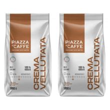 Кофе в зернах Piazza del Caffe Crema Vellutata 1 кг, 2 шт