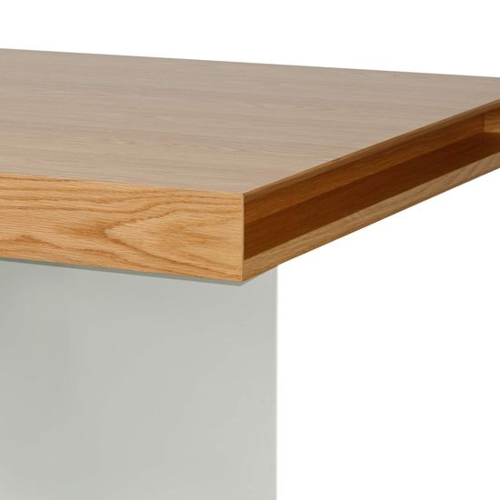 Обеденный стол Somerset 200x100 шпон дуба и стекло 