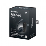 Виброяйцо Satisfyer Ribbed Petal черный (Connect App)