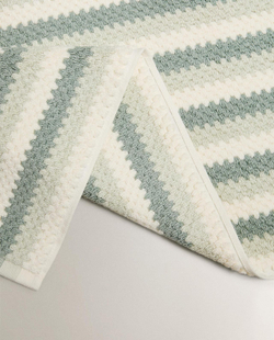 Zara Home - Жаккардовый коврик для ванной комнаты с геометрическим рисунком, синий, 50x80 см