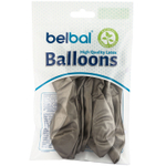 Шар латексный Glossy Набор 12 шт Хром 36 см (Черный)