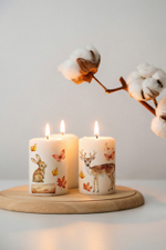 Трансфер переводной - декаль для свечей и гипса осень 006