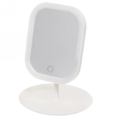 Зеркало настольное с подсветкой на подставке «Monika», цвет белый, USB, 27*14,5см
