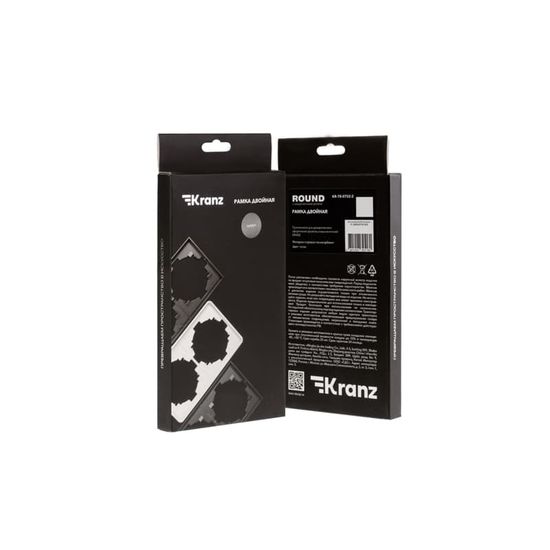 Рамка ROUND 2-постовая титан KRANZ