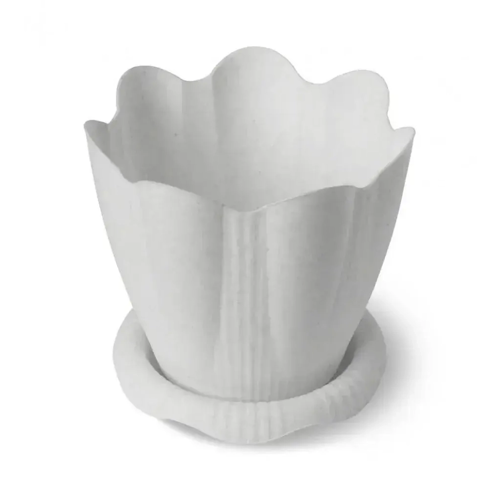 Горшок Эдельвейс с поддоном 0,65л мрамор