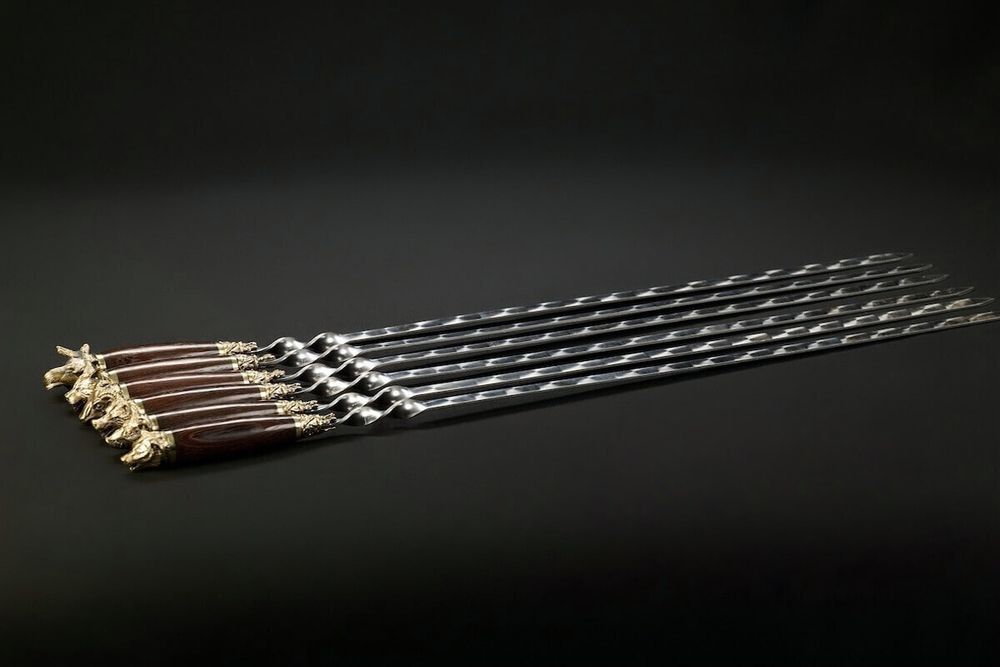 Подарочный набор шампуров в кейсе "Звери лесные"