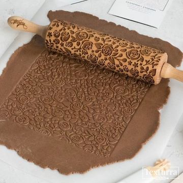 Скалка с узором Букет роз