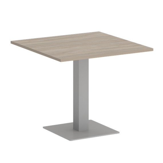 Home Office Стол квадратный VR.SP-5-90.2 Дуб Аттик/Металл Серый 900*900*753