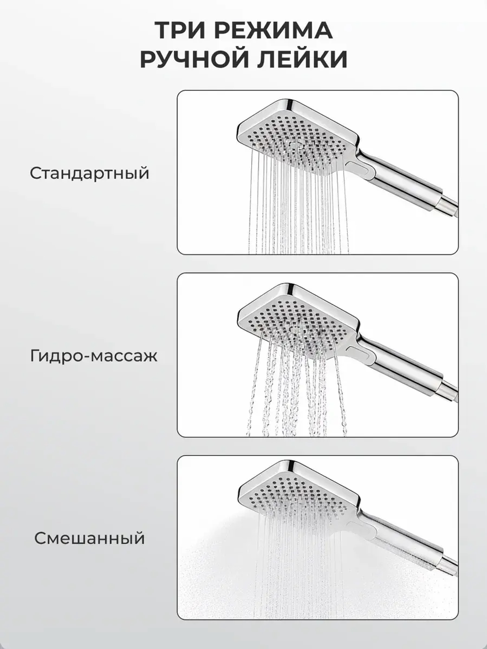 Душевая система с тропическим душем и смесителем OLM-HS010
