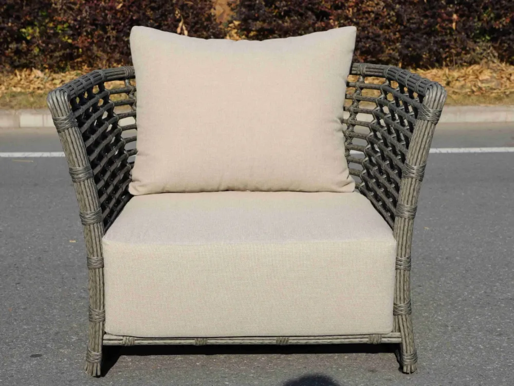 "Валенсия" лаунж-зона из искусственного ротанга, цвет серый