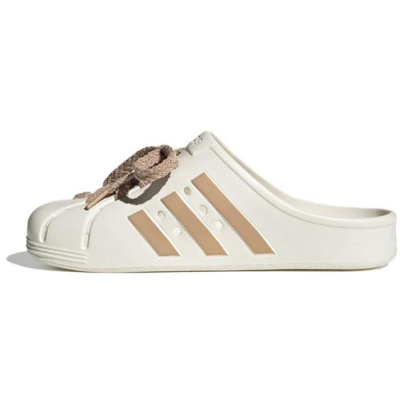 Adidas ADILETTE CLOGS 'White Brown'