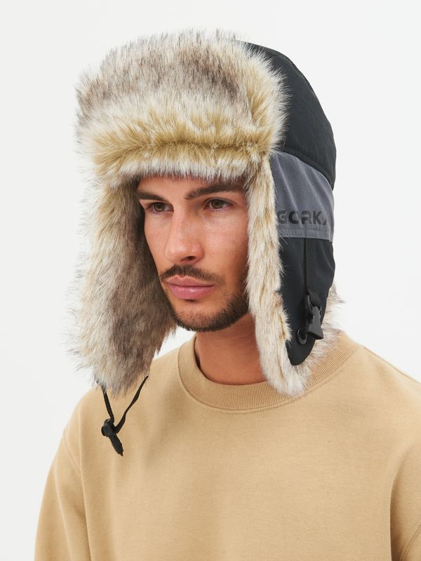 Шапка ушанка зимняя Горка-Люкс ткань Исландия цвет Серый