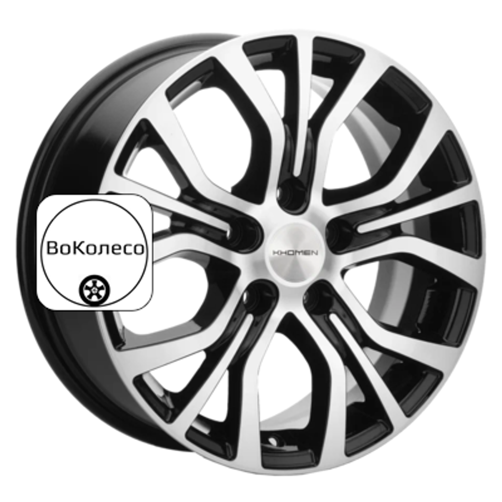 6,5x16/5x114,3 ET43 D67,1 KHW1608 (Huyndai/Kia) Black-FP Khomen Wheels