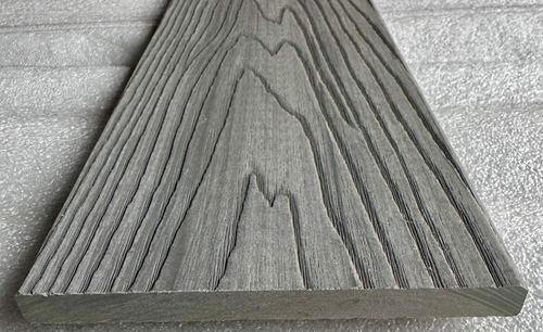 Заборная доска полнотелая двухсторонняя 3D тиснение под дерево 137*10 Цвет Серый