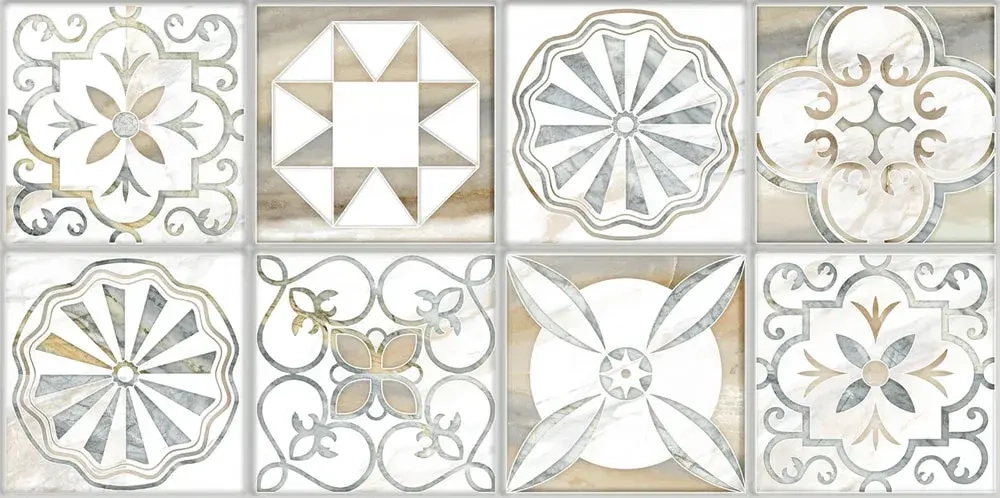 Настенная плитка ALMA Ceramica TWU09VRD014 Varadero 50x24.9 микс глянцевая рельефная под мозаику