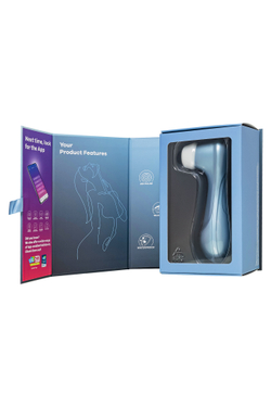 Вакуум-волновой бесконтактный стимулятор клитора Satisfyer PRO 2, силикон, голубой, 15 см