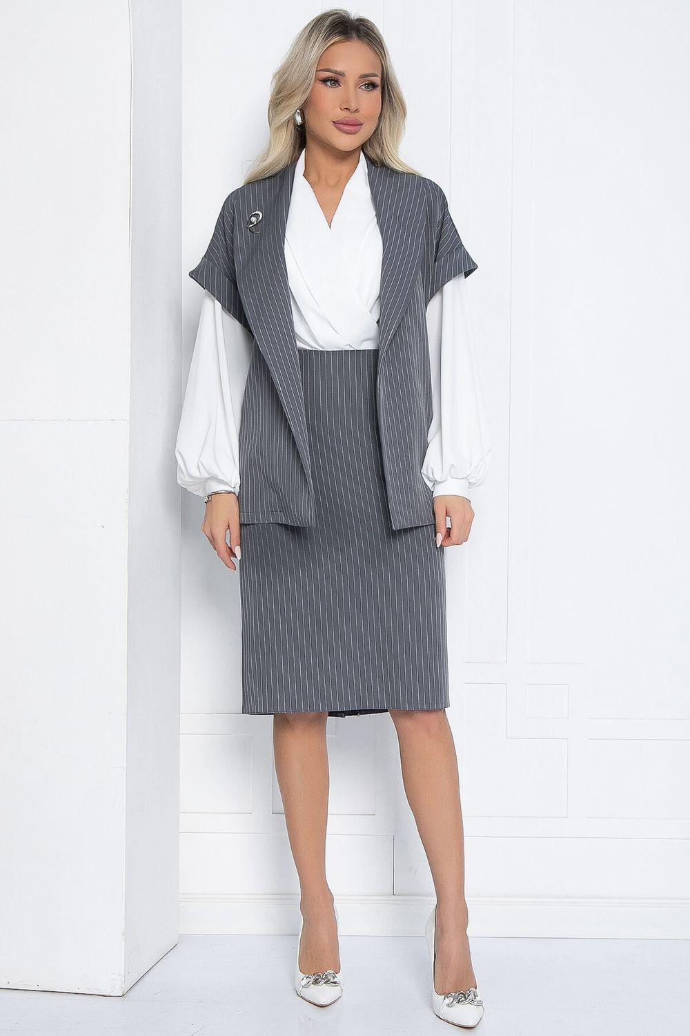 Костюм Деловая женщина (серый) К12464-4 LT Collection