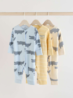 Комбинезон / Cлип для малышей Next E19-550, 3 шт., Голубой, Светло-желтый