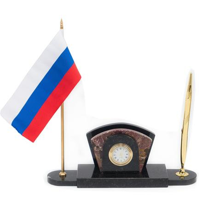Мини-набор с флагом России креноид змеевик R117260