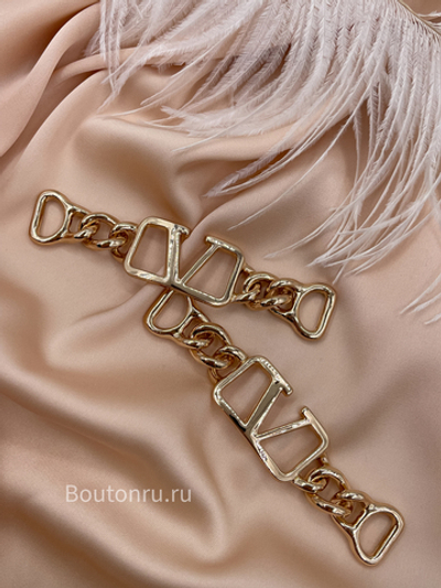 Декоративная цепочка ВЛНТ. золотистая  9,5 см