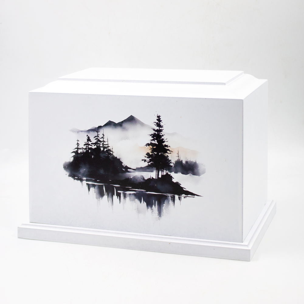 Урна для праха "Реквием L" с печатью Лес