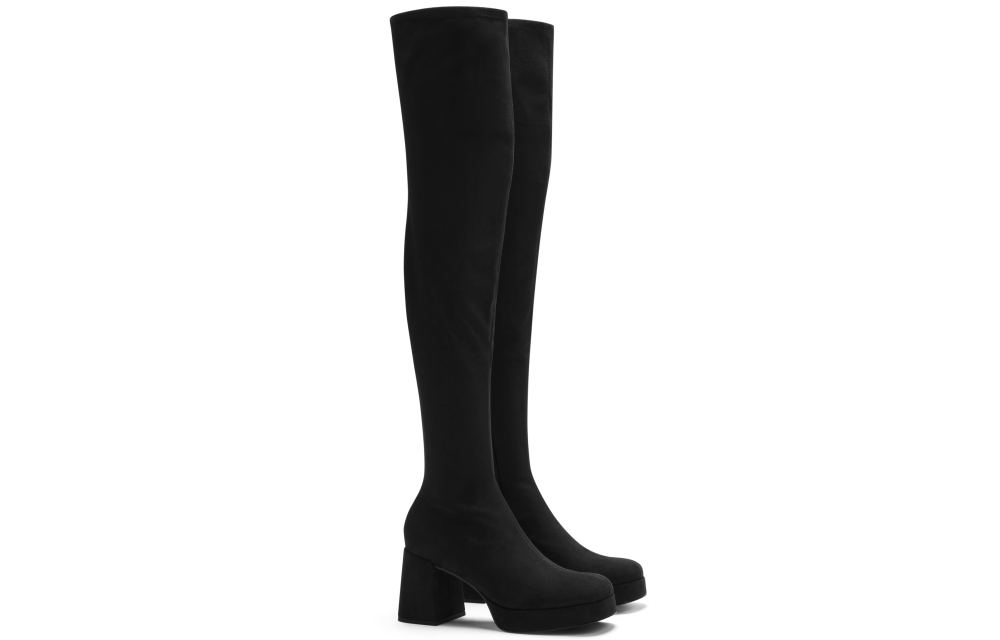 CHARLES&KEITH PU Over the knee Boots 8cm Women"s