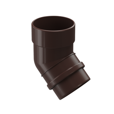 Колено 45 для водосточной трубы LUX, шоколад