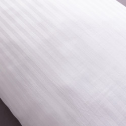 Наволочки 50x70 Страйп Сатин Однотонный Отель белый 100% Хлопок 1x1