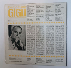 Винтажная виниловая пластинка LP Benjamino Gigli Tenor (GDR 1968)