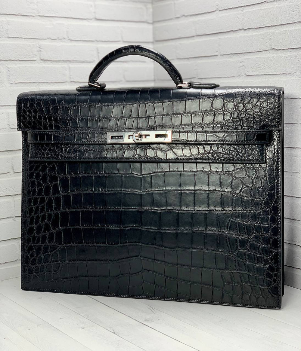 Портфель Hermes из кожи крокодила